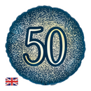 Oaktree Age 50 Navy & Gold 18" Foil Balloon