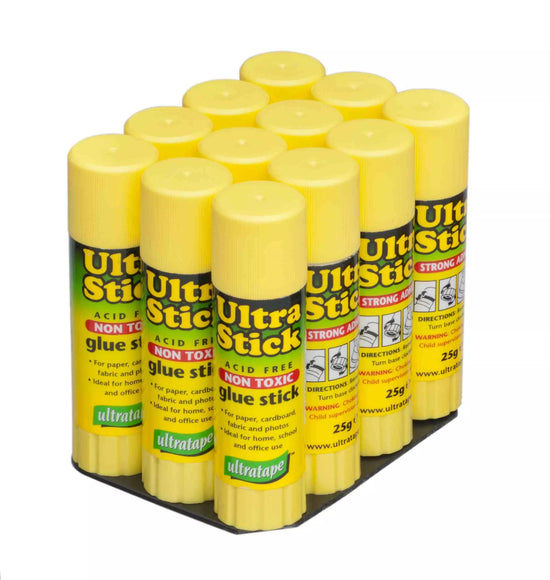 Ultratape 12 Pack Ultra Glue Stick 25g