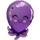 Anagram Foil Balloon Purple Octopus 21"