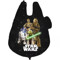 Procos Star Wars 40-inch foil balloon featuring a space-themed design with characters from the Star Wars universe.
