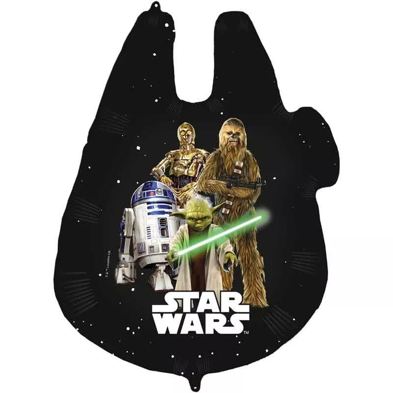 Procos Star Wars 40-inch foil balloon featuring a space-themed design with characters from the Star Wars universe.