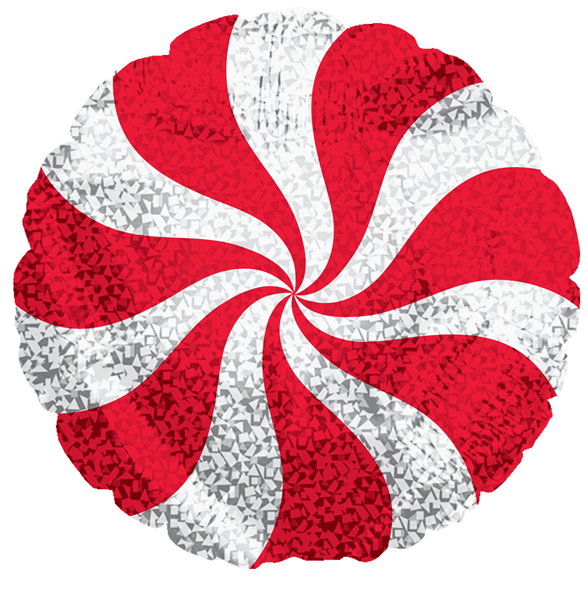 Red Candy Swirl Dazzle 9" Foil Balloon