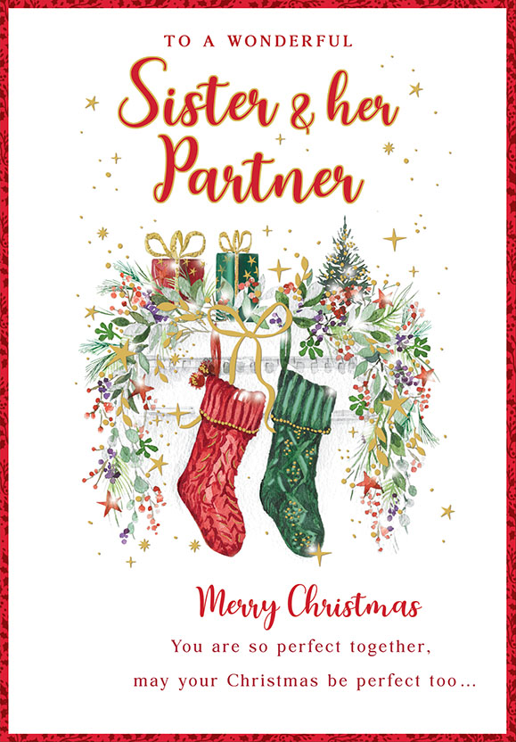 Regal 6 Pack C75 Cards Christmas Sister & Partner