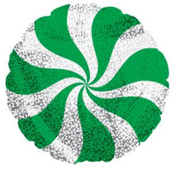 CTI Foil Balloon Candy Swirl Green Dazzle 17"