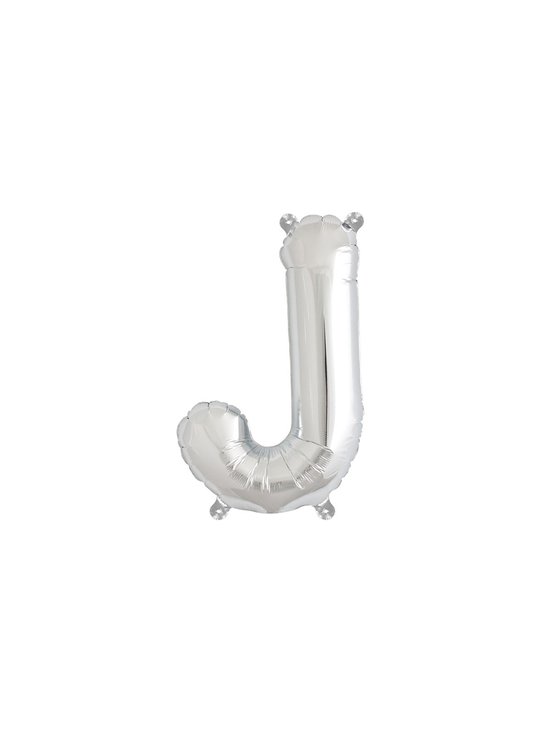 Northstar Foil Balloon Silver 16" Letter J