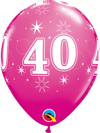 Qualatex Age 40 Wild Berry 11" Latex 25pk