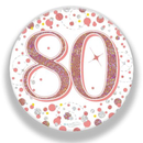 Oaktree Sparkling Fizz Badge Age 80 Rose Gold 3