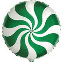 Flexmetal Foil Balloon Candy Swirl Green 9
