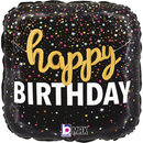 Grabo Birthday Script Confetti 18" Foil Balloon