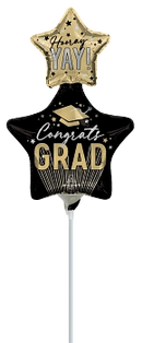 Anagram Grad Stripes 14" Foil Balloon
