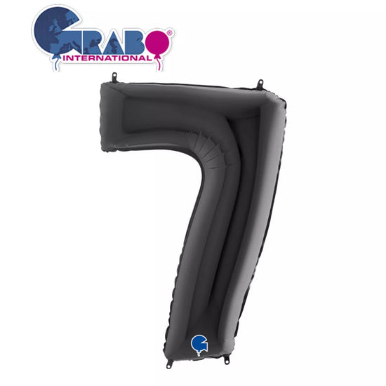 Grabo Foil Balloon Black 40" Number 7