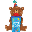 Grabo Birthday Smiley Bear 34" Foil Balloon