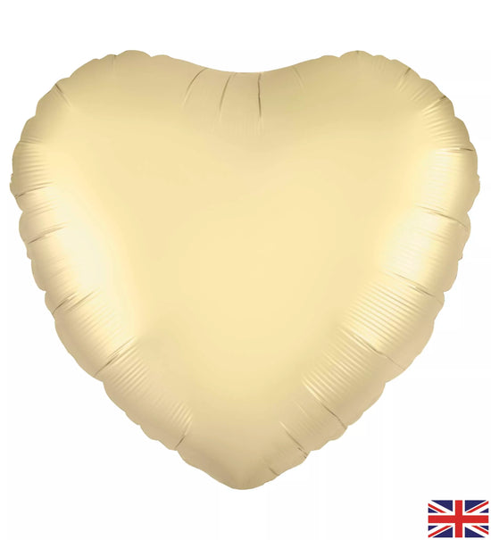 Oaktree Gold Silk Heart 18" Foil Balloon