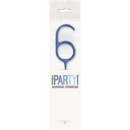 Unique Party Candle Sparkler Number 6 Blue 7