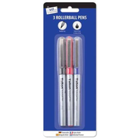 Tallon 3 Pack Rollerball Pen Assorted