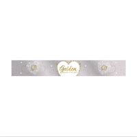 Creative Party Banner Golden 50th Anniversary 9ft