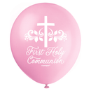 Unique Communion Pink 12" Latex Balloons 8pk