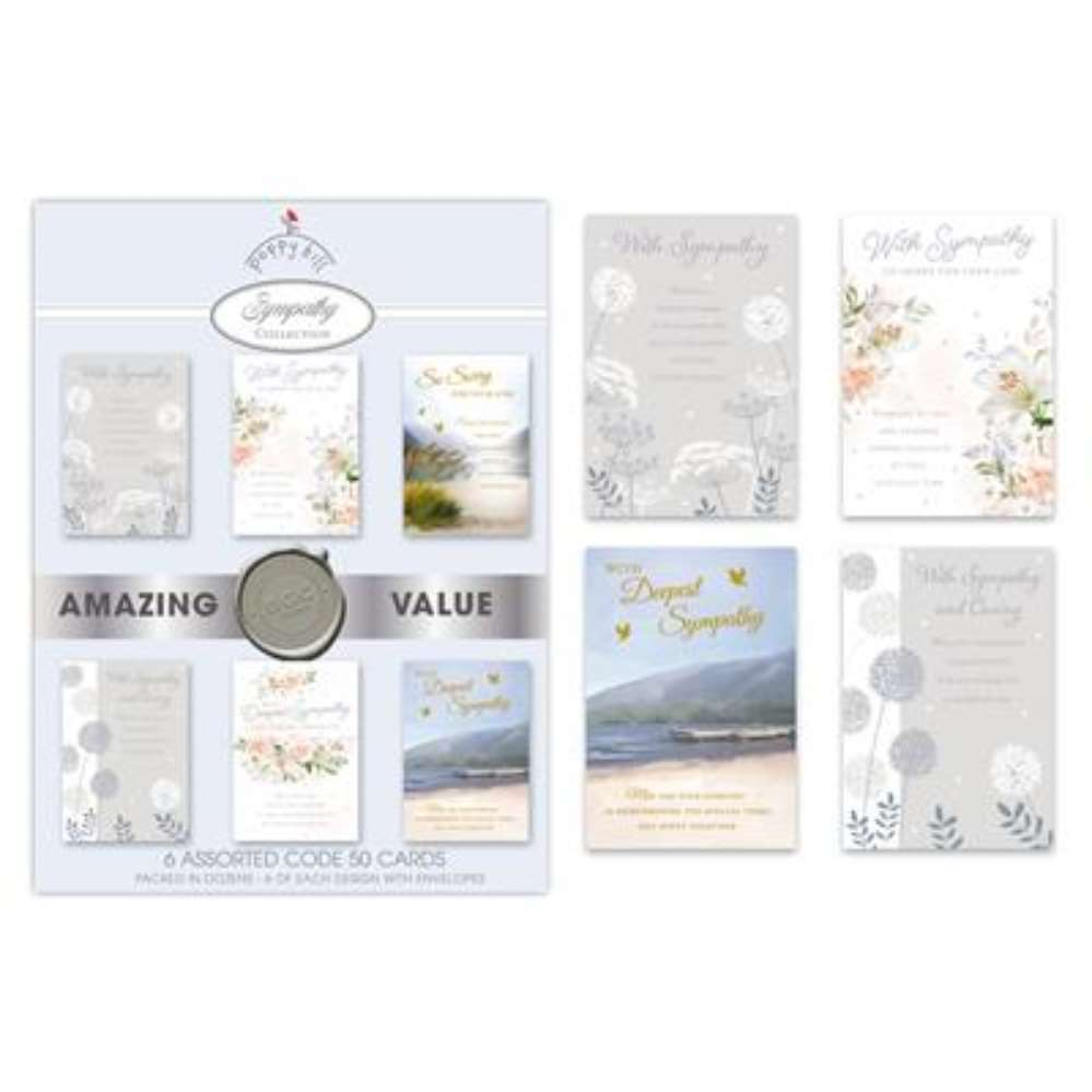 72pk (6x12) Assorted Cards C50 Sympathy