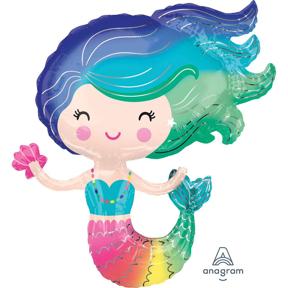Anagram Colourful Mermaid 30" Foil Balloon