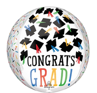 Anagram Foil Balloon Orbz Hats Off Grad 16