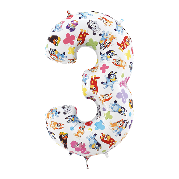 Grabo Foil Balloon Bluey 26" Number 3