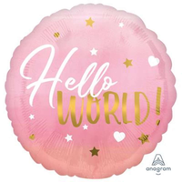Anagram Foil Balloon 18" Round Pink Baby Girl