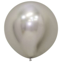Sempertex Reflex Silver 24" Latex Balloons 3pk