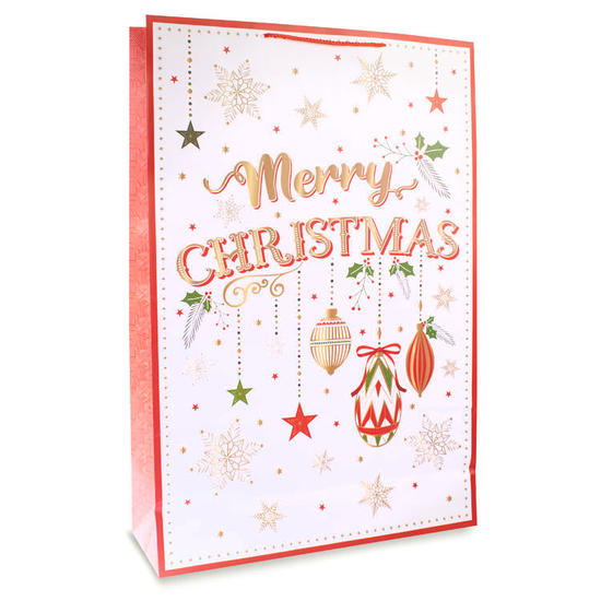 12pk Super Giant Portrait Gift Bags Text