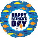 TRI Father's Day fishing foil balloon, 17-inch celebration balloon with fishing-themed design and vibrant colors.