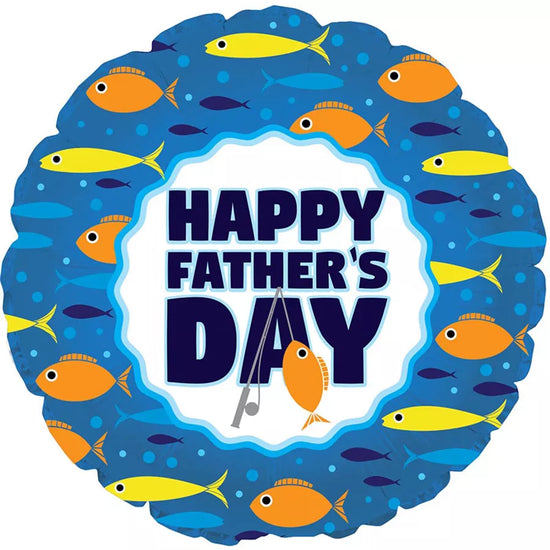 TRI Foil Balloon Father's Day Fishing 17"
