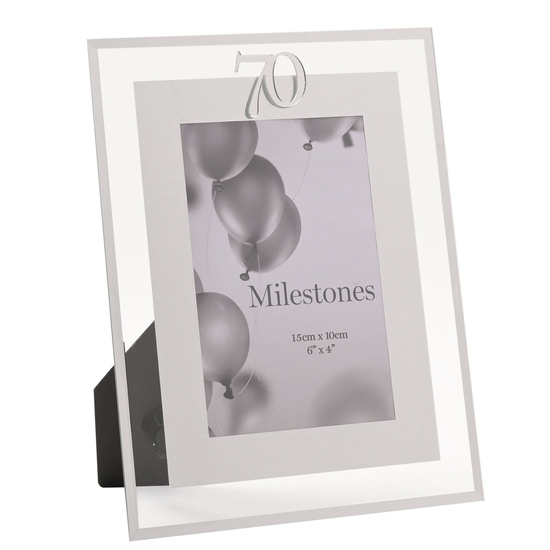 Milestones Frame Silver Age 70 4x6