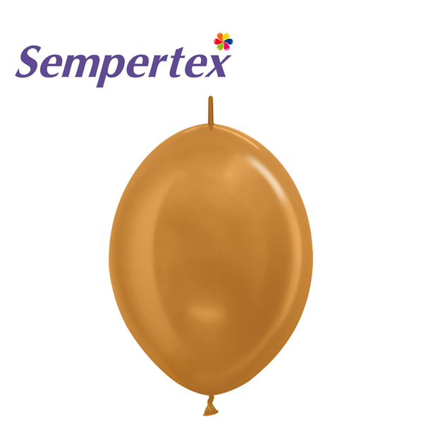 Sempertex Metallic Gold 12" Link-O-Loon 50pk