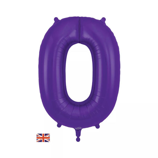 Oaktree Foil Balloon Purple 34" Number 0