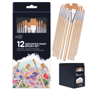 IG Design Group 12 Pack Paint Brushes Synthetic