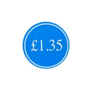 1000 Blue Price Labels 25mm Round 1.35