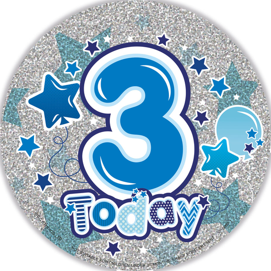 Big Badges Age 3 Male 6pk