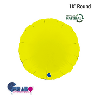 Grabo Foil Balloon Matte Lime Green Round 18"