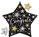 Anagram Congrats Stars 29" Supershape Foil Balloon