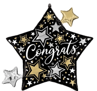 Anagram Congrats Stars 29" Supershape Foil Balloon