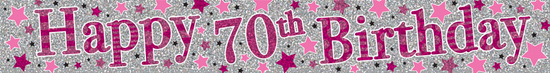 Age 70 Birthday Female Banner 2.6M 6pk