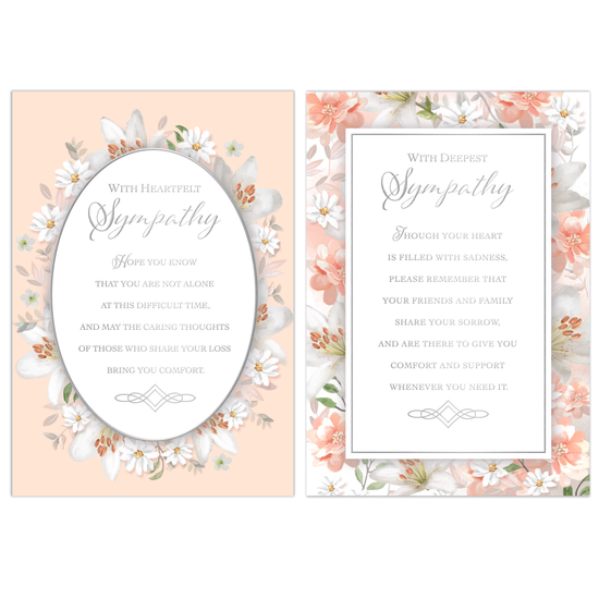 Poppyhill 12 Pack Cards C50 Sympathy Open