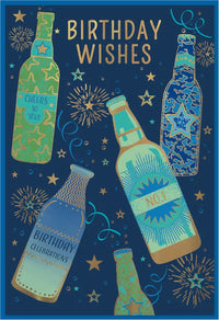 Simon Elvin C50 birthday open cards, set of six decorative greeting cards with colorful designs and celebratory messages.