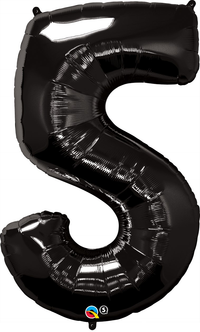 Qualatex Foil Balloon Black 34" Number 5