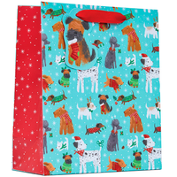Partisan 6 Pack Gift Bag Christmas Pups Medium