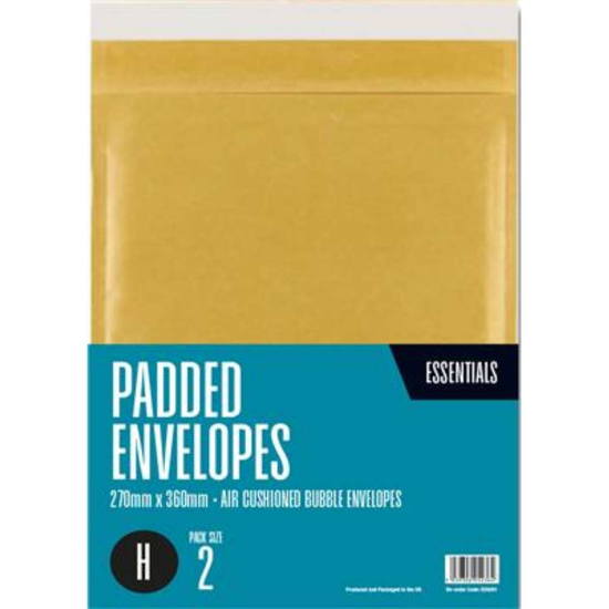 2pk Padded Envelopes Size H Extra Large 270x360mm