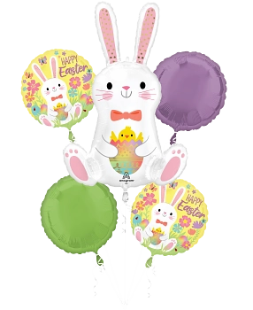 Anagram Foil Balloon Bouquet Easter Bunny Love