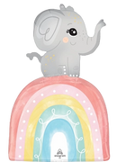 Anagram Satin Baby Elephant 30" Foil Balloon