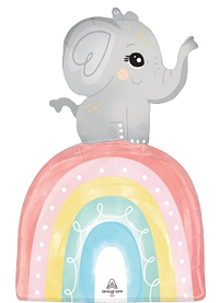 Anagram Satin Baby Elephant 30" Foil Balloon