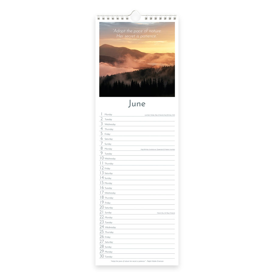 Robert Frederick Calendar Slim Mindfulness