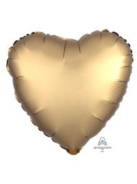 Anagram Foil Balloon Satin Luxe Gold Heart 18"